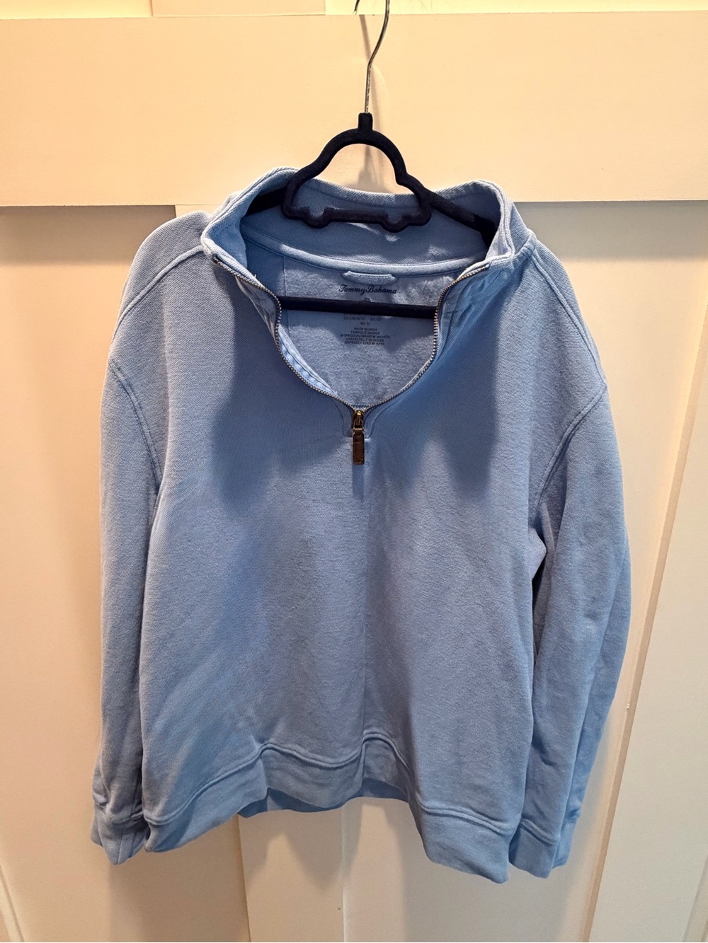Tommy Bahama Boys Light Blue Quarter-Zip Pullover Sweater